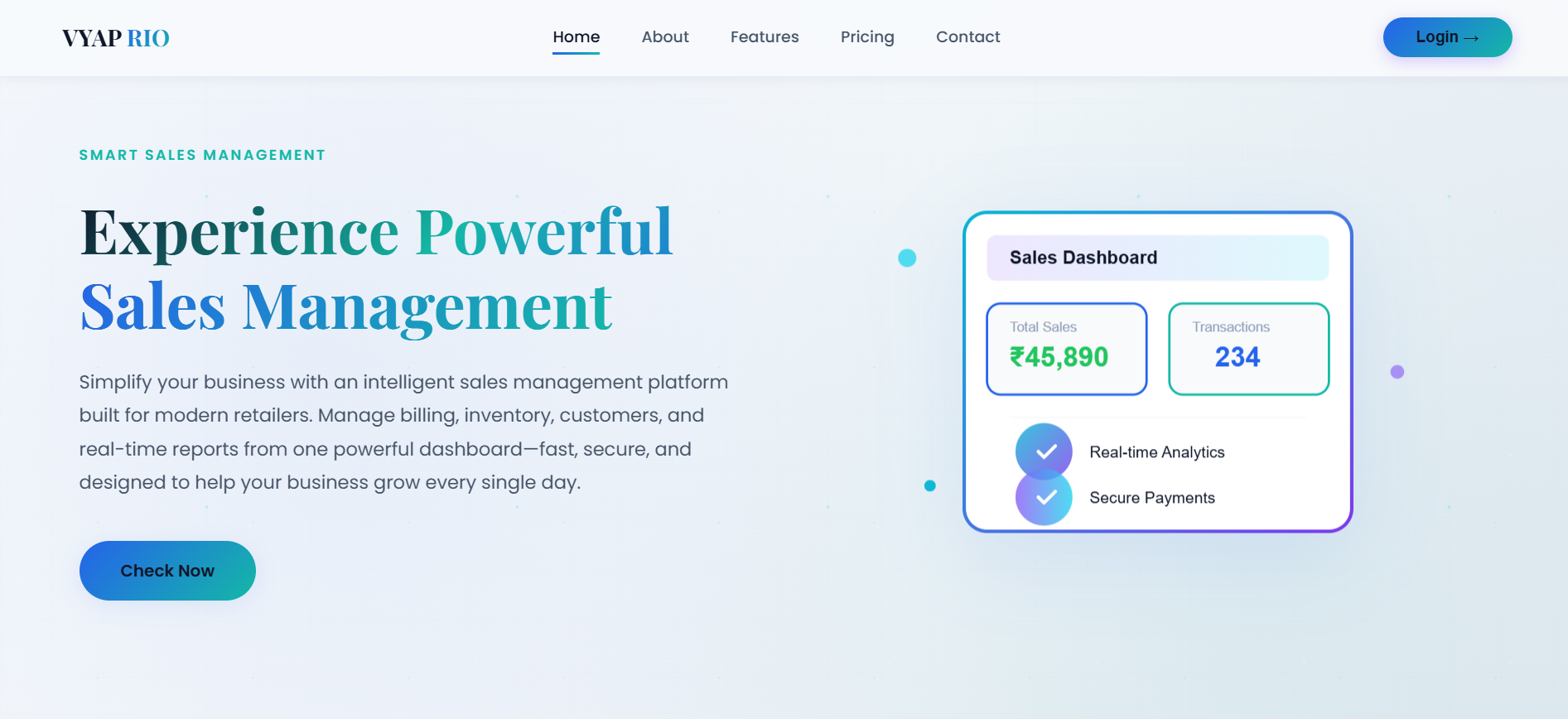 Vypario Business Management & Inventory Application